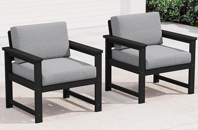 SERWALL 2 Pieces Single Cushioned Lounge Chair