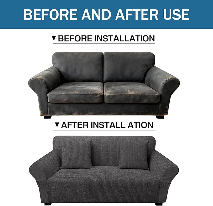 Loveseat Slipcover with 2 Pillow Cover