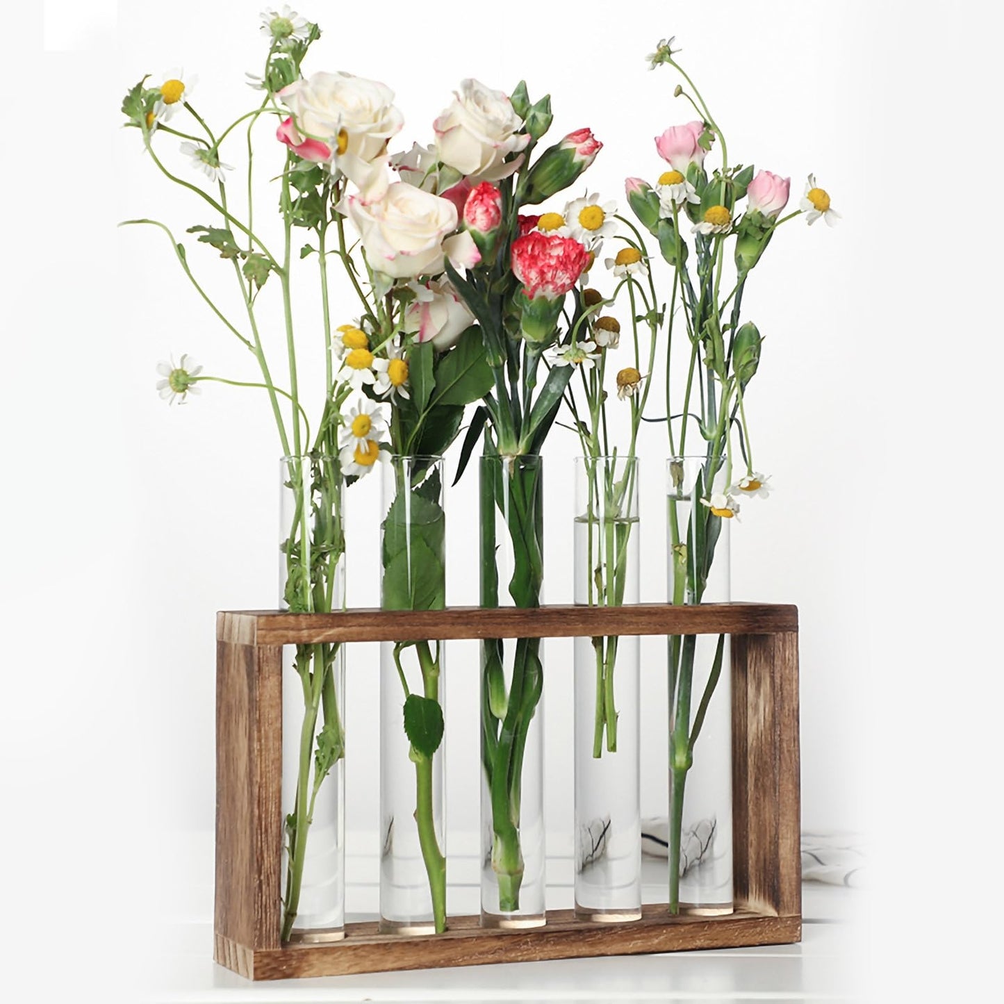 LALAFINA Glass Test Tube Vase Large Hydroponic Planter Container for Water Propagation Indoor Plants Terrarium Home Décor