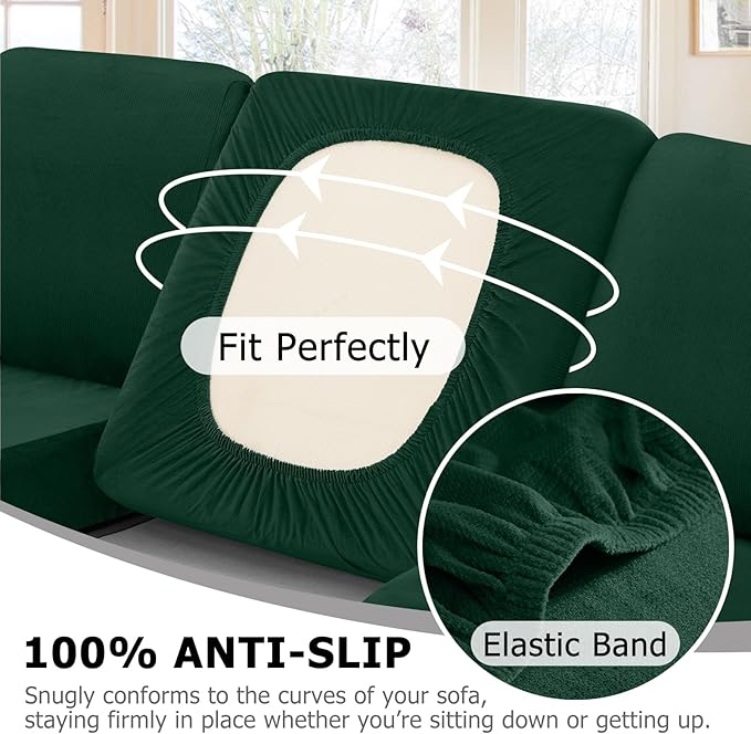 Arfntevss Sectional Couch Covers L Shape Couch Cushion Covers Slipcovers Fitted