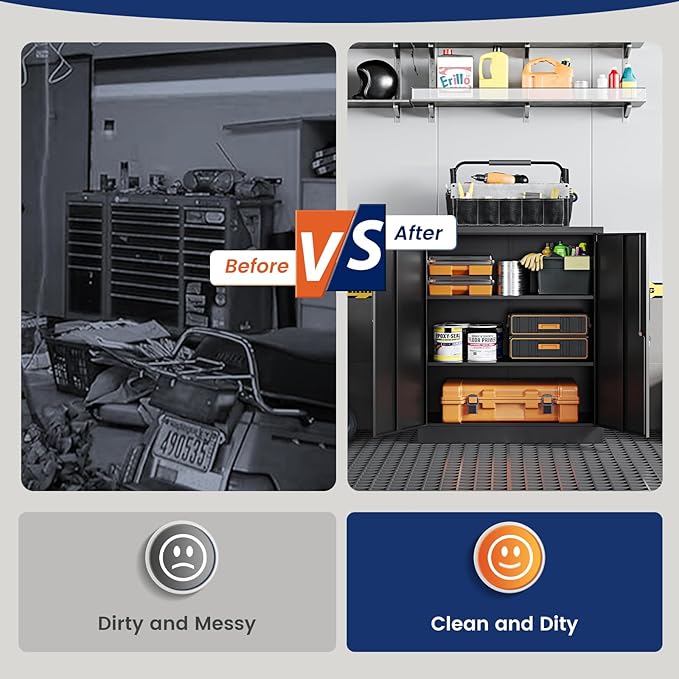 Yizosh Metal Garage Storage Cabinet