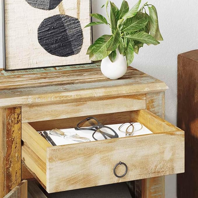 Gecheer Reclaimed Wood End Table