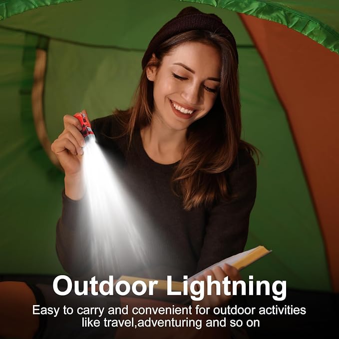 Mudder 24 Pack Hand Crank Flashlight No Battery Emergency Flashlight, Self Powered Portable Light Dynamo Torch for Survival Kit Outdoor Hiking Emergency(Red, Grey, Yellow, Green)