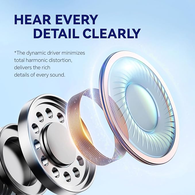 TONEMAC H2 Wireless Headphones,Over Ear Bluetooth Headphones,50H Playtime,Wireless Headset with Mic,Foldable Lightweight Bluetooth Headset with Deep Bass,HiFi Stereo Sound for Travel Work Smartphone