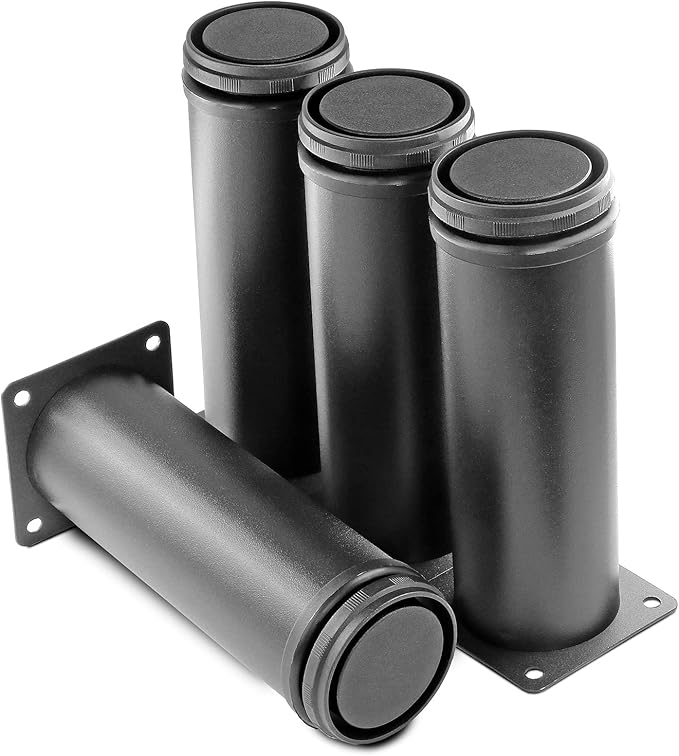 6 Inch Metal Furniture Legs Stainless Steel Adjustable Legs Black Metal Legs