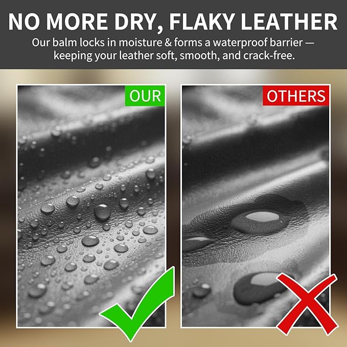 Leather Recoloring Balm with 100ml Mink Oil, Dark Gray Leather Repair Kit and