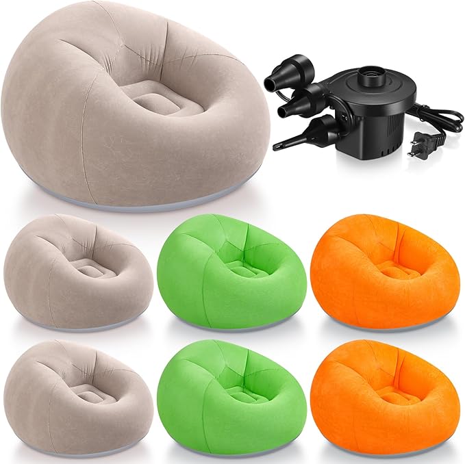 Realspring 6 9 12 Pcs Inflatable Bean Bag Chairs