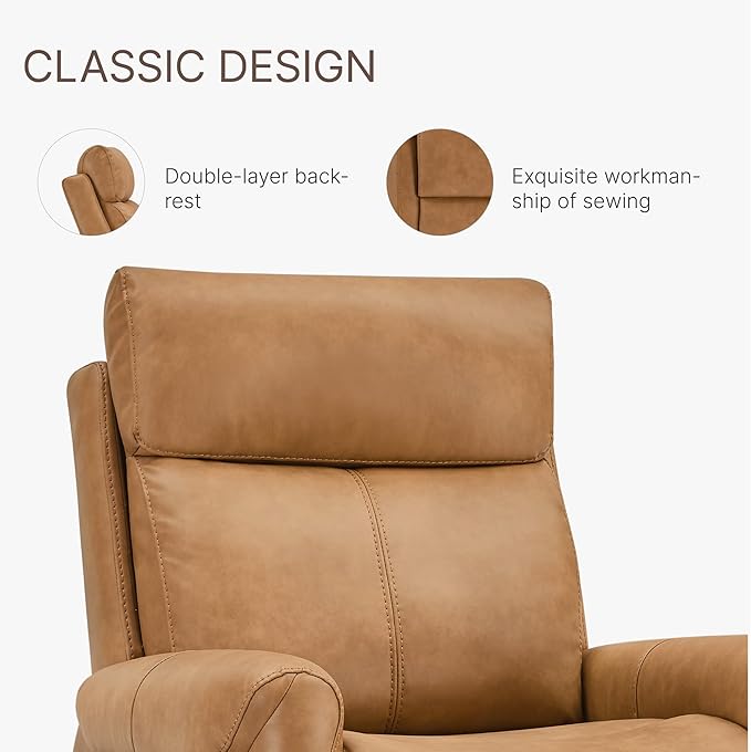 KISLOT Leather Recliner Chair Set of 2, Wall Hugger RV Recliners