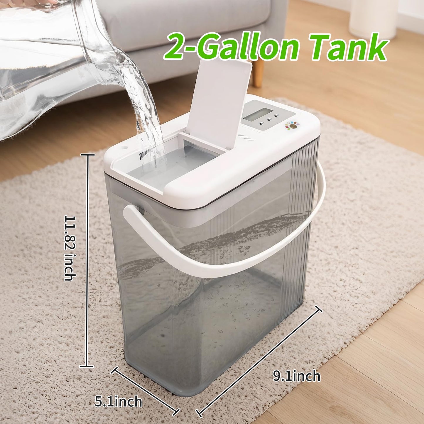 RUNWUSHENG Indoor Drip Irrigation System with 2-Gallon Water Tank, Touch Night Light & Programmable Timer-Self-Watering Kit for 10 Potted Plants