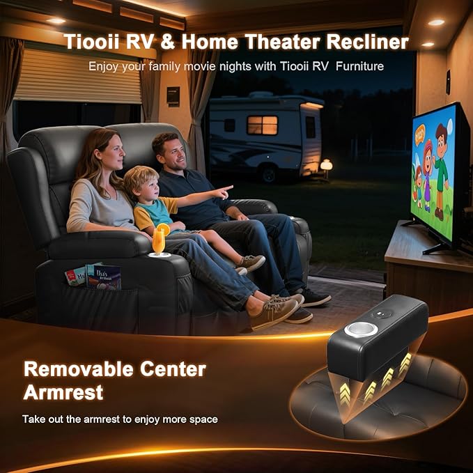 RV Loveseat Recliner Sofa, 3 Seater Massage Wall Hugger Reclining Couch