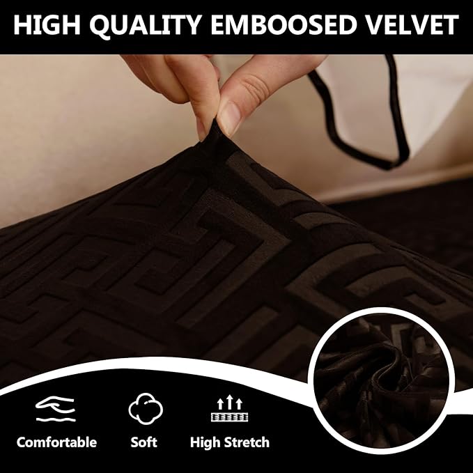 UNBBRRL 10 Pieces Stretch Sofa Cushion Covers