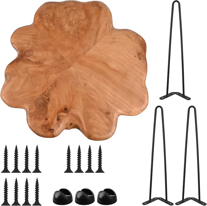 19.5 Inch Live Edge Side Table, Wood Freeform Small End Table