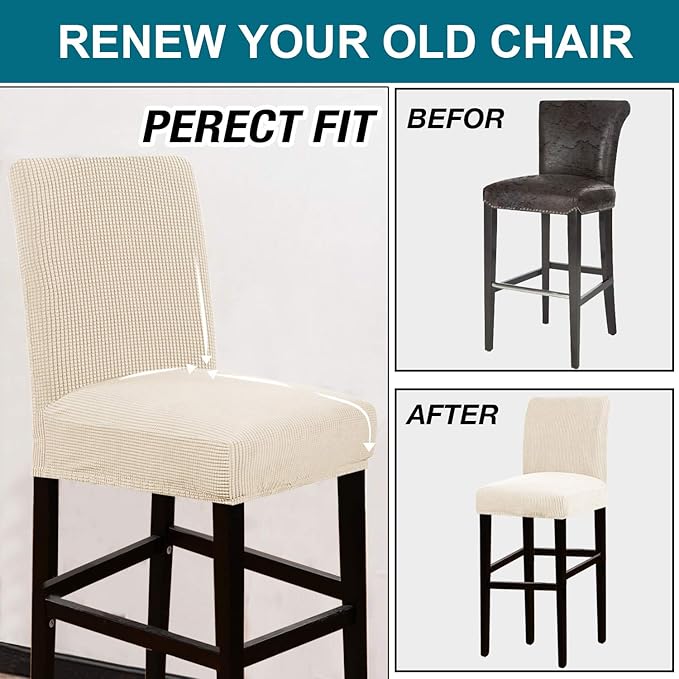 Turquoize Stretch Bar Stool Cover Counter Stool Pub Chair Slipcover