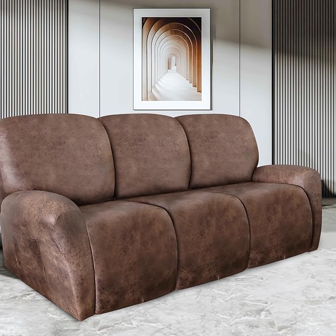 ANARACHON Recliner Couch Cover Leather Look Recliner Sofa Covers