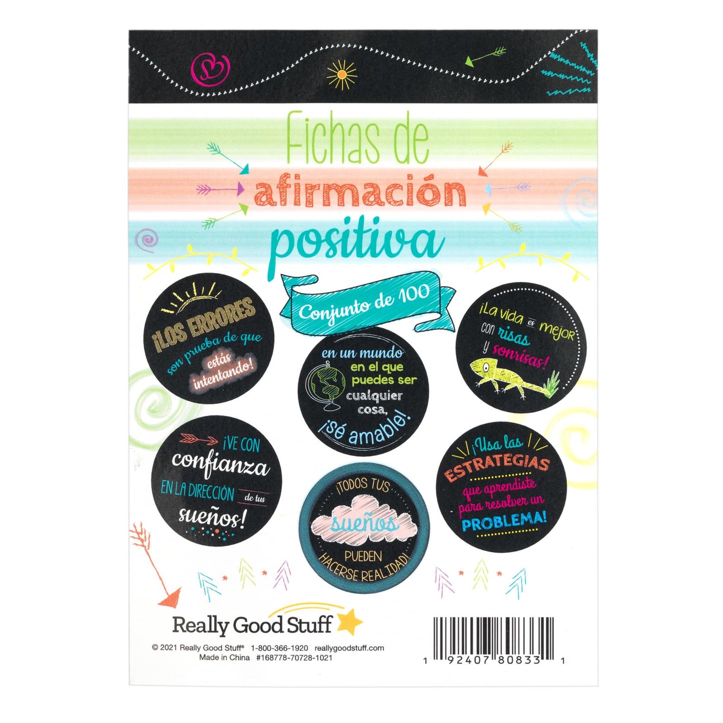 Spanish Positive Affirmation Chips - Positive Reinforcement for Children and Students - Set of 100
