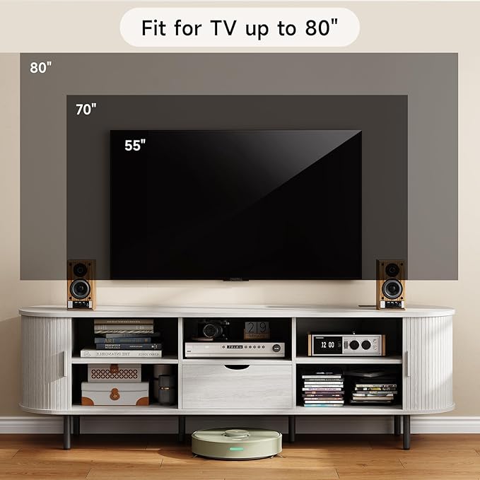 ONBRILL 69" TV Stand with Power Outlet