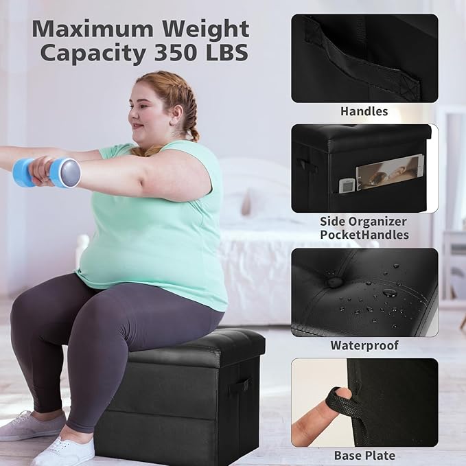 Storage Ottoman Foot Rest Stool