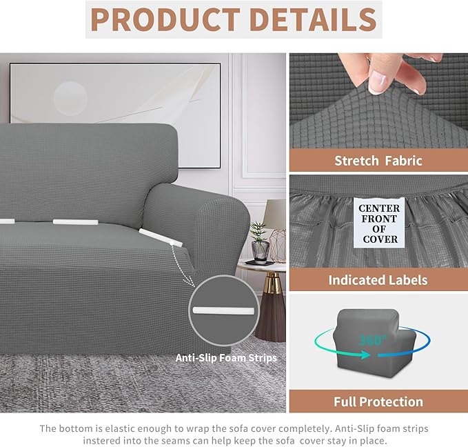 Easy-Going 100% Waterproof Chair Couch Cover, Dual Waterproof Sofa Cover