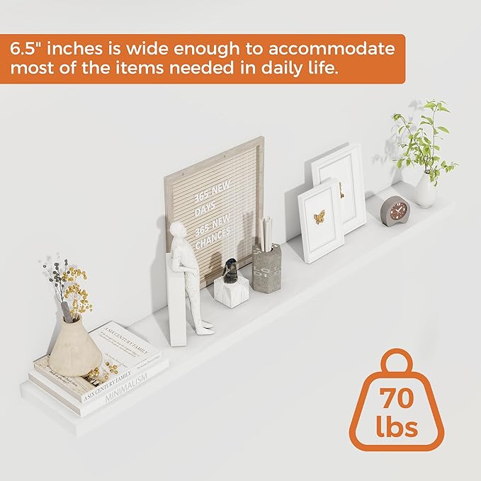 Fun Memories White Floating Shelves