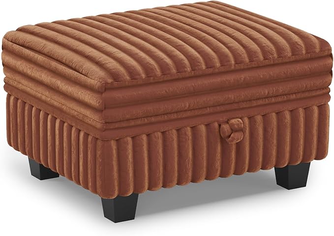 Belffin Corduroy Fabric Ottoman