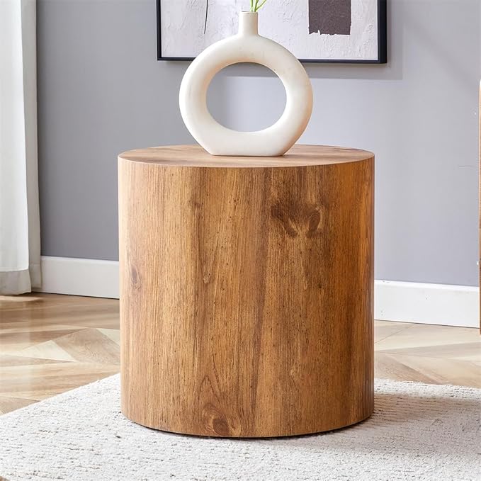 Round Side Table, End Table Living Room Table, Sofa Couch Bedside Table