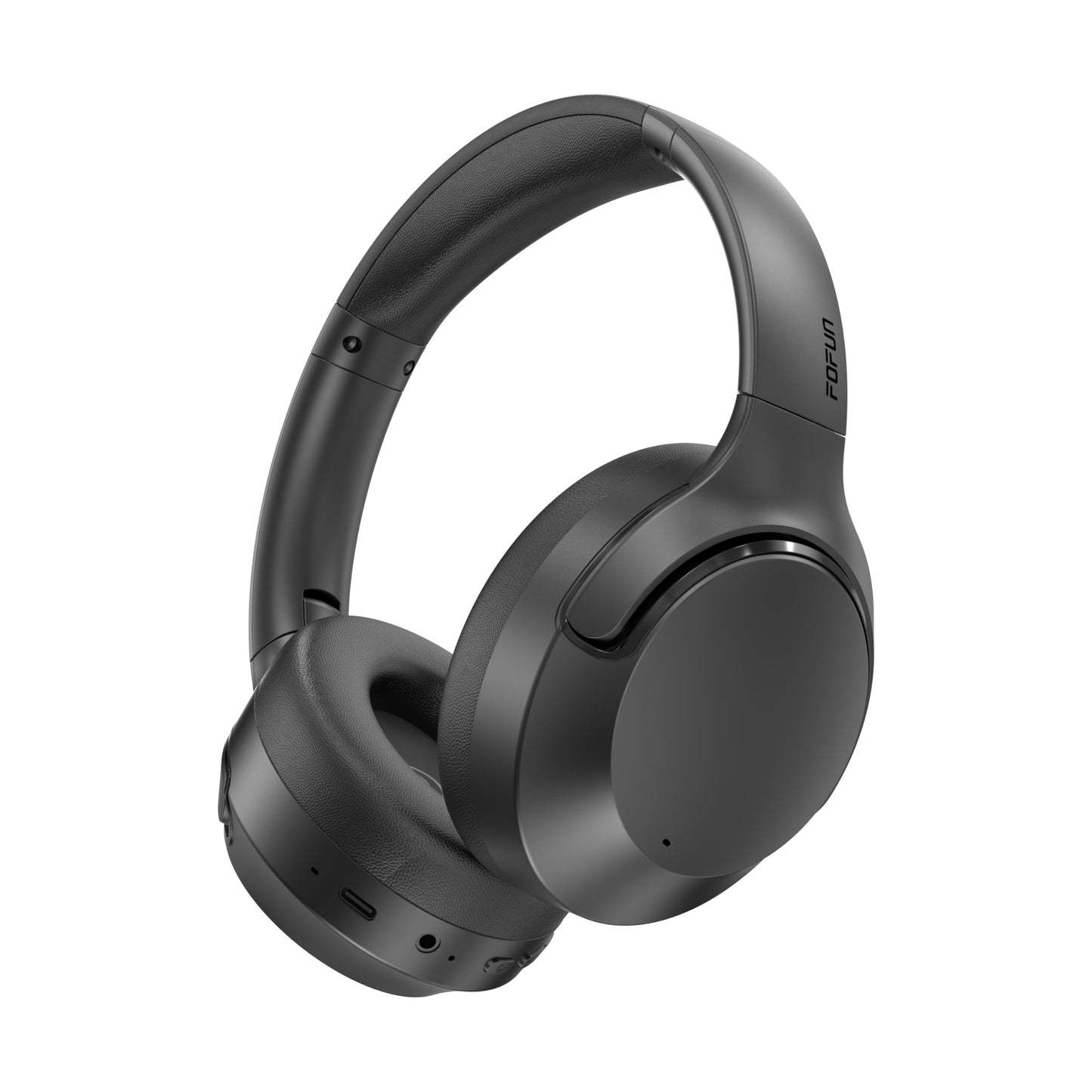 Active Noise Cancelling Headphones, 65H Bluetooth Headphones, Custom EQ via App Headphones Wireless with Mic, Bluetooth 6.0 Foldable Lightweight Headsets for Commuting Travel Work Home (Black)