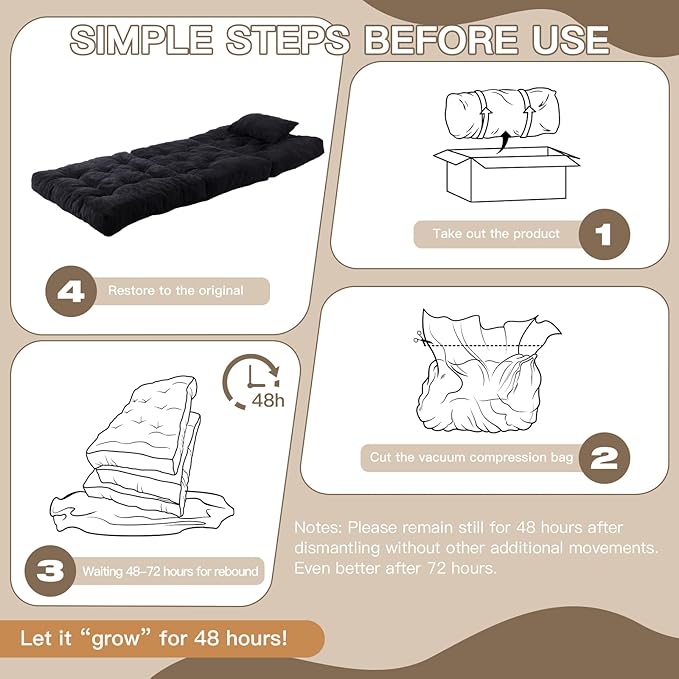 Folding Sofa Bed, Convertible Sleeper Chair