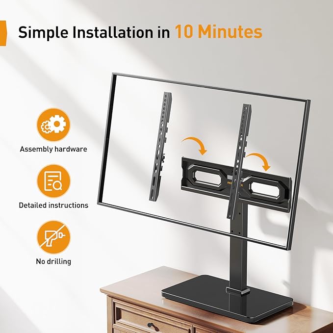 Perlegear Tabletop TV Stand, Universal TV Stand