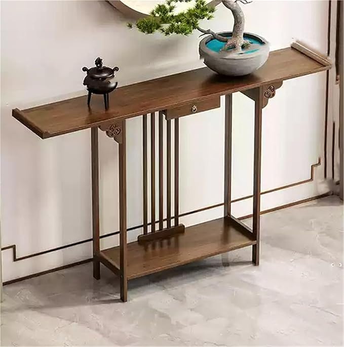 Natural Bamboo Console Table
