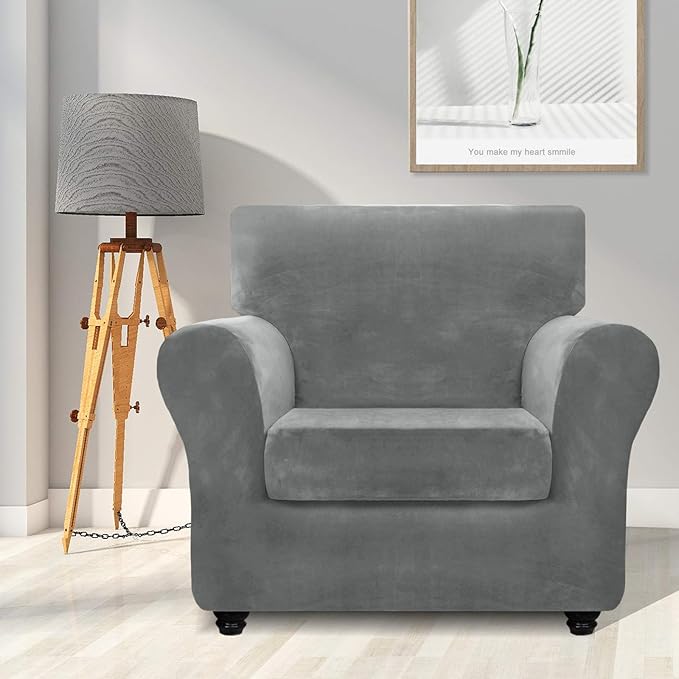 ZNSAYOTX Luxury Velvet Chair Slipcovers