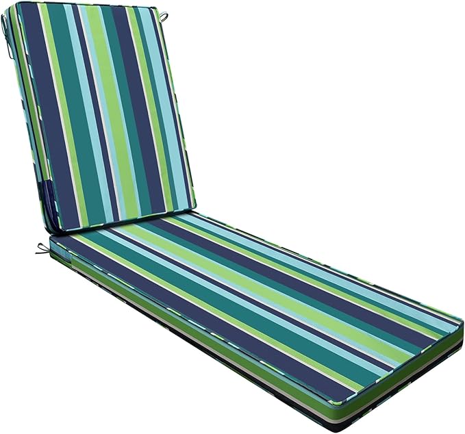 AAAAAcessories Outdoor Chaise Lounge Cushions, Fade-Resistant, Waterproof Patio