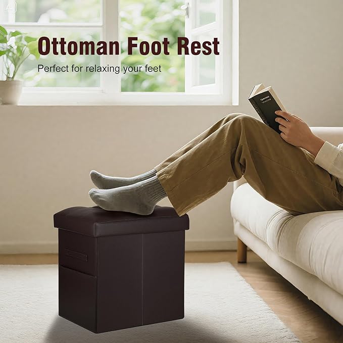 Storage Ottoman, Slim Tall Foot Stool