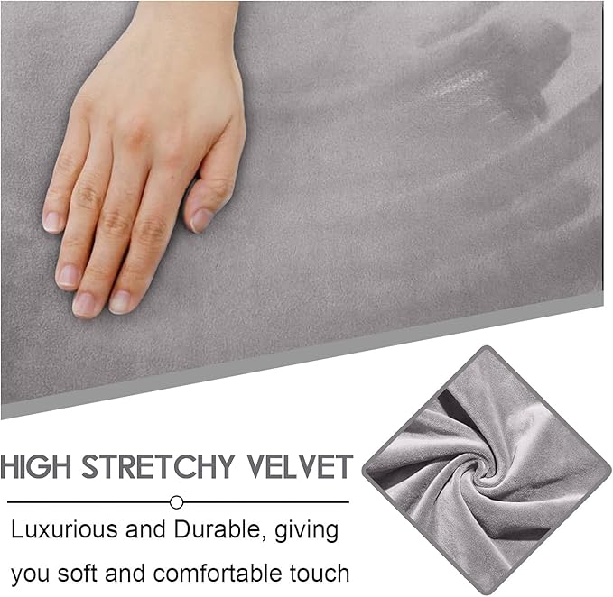 ULTICOR Velvet 8-Pieces Recliner Sofa Covers Stretch Reclining Couch Covers