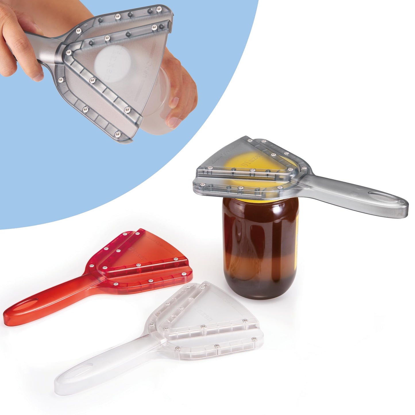 Uinxan Jar Opener for Weak Hand & Seniors with Arthritis,Easy Twist Off Bottle Caps,Patent | Unique Kitchen Gadgets, Christmas Gifts for Elderly/Women/Men (Blue)