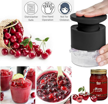 Cherry Pitter Tool 7-in-1, Portable Cherries Seed Remover, Fruit Pit Core Remover for Make Fresh Cherry Dishes, Cherry Pie and Jam and Cocktail Cherries
