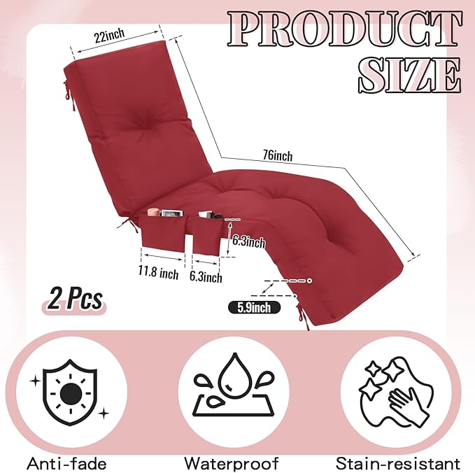 Outdoor Chaise Lounge Cushions