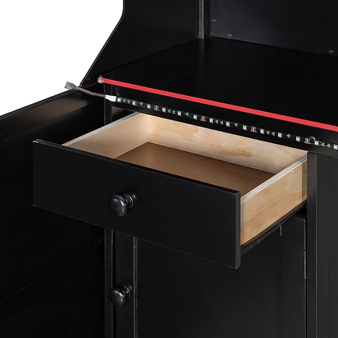 Modern Gaming Loft Bed with Built-in Desk, LED Lighting & Charging Hub –Twin
