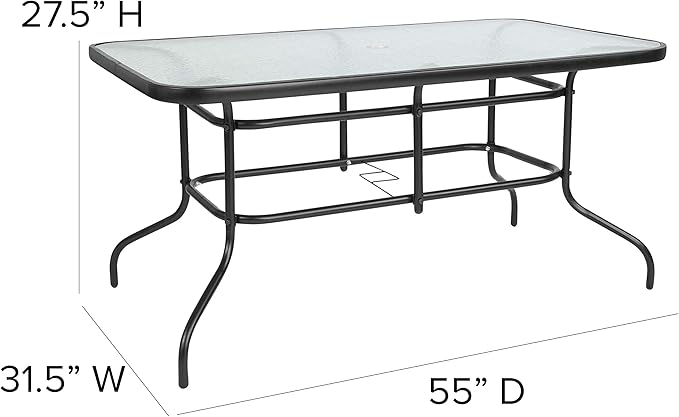 Flash Furniture Lila 5 Piece Patio Dining Set