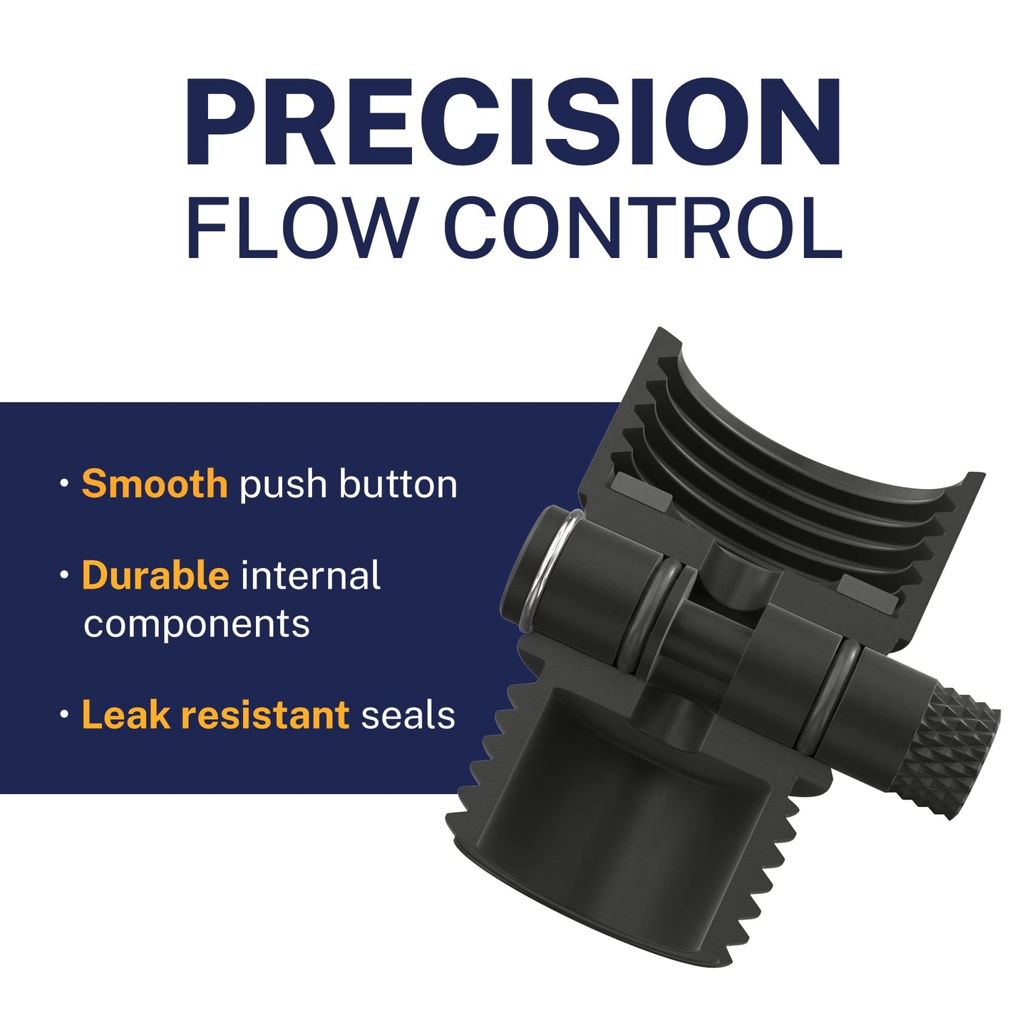 HammerHead Showers Solid Metal Shower Head Shutoff Valve, Brass Valve Reduces Flow to a Trickle, Universal Shower Shutoff, Plumbing Code Compliant, Matte Black