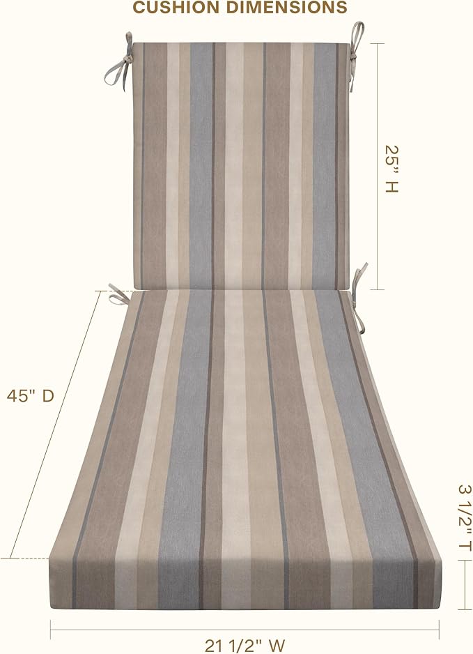 Honeycomb Outdoor Chaise Lounge Cushion