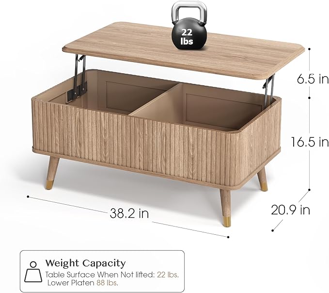 JOINICE Lift Top Coffee Table