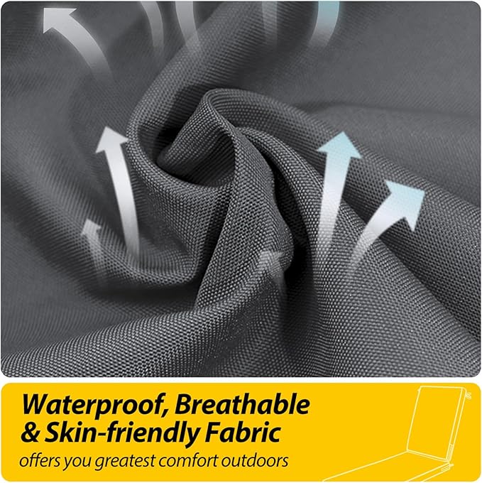 AAAAAcessories Outdoor Chaise Lounge Cushions, Fade-Resistant, Waterproof Patio