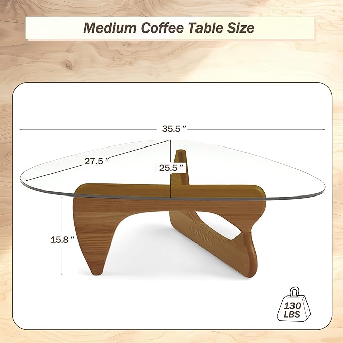 Coffee Table for Living Room, Mid Century Modern Coffee Table