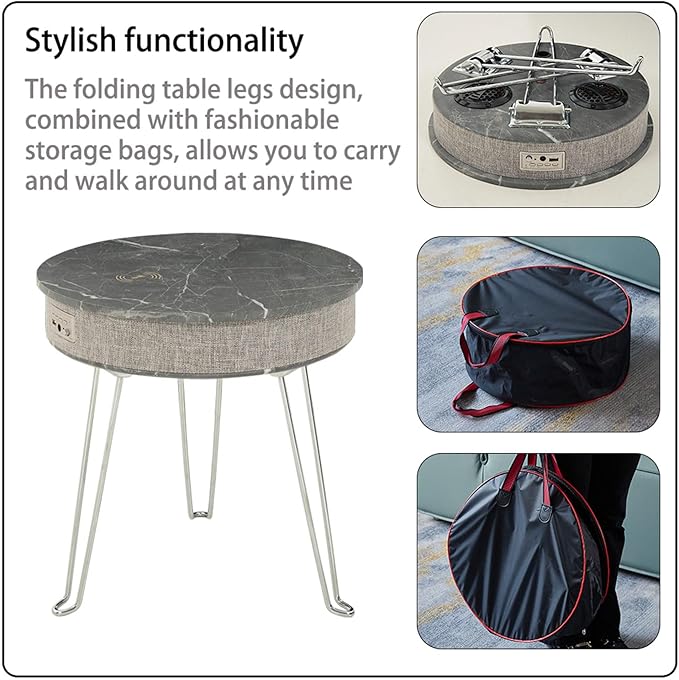 Louis Donné Smart Side Table, Foldable End Table