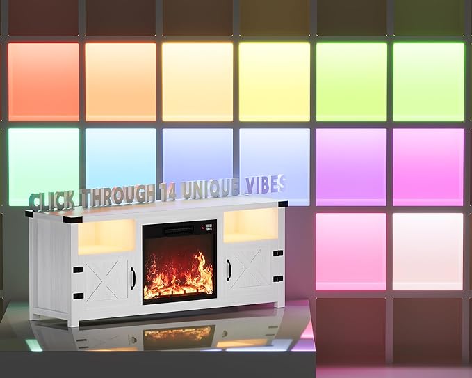 YESHOMY LED Fireplace TV Stand