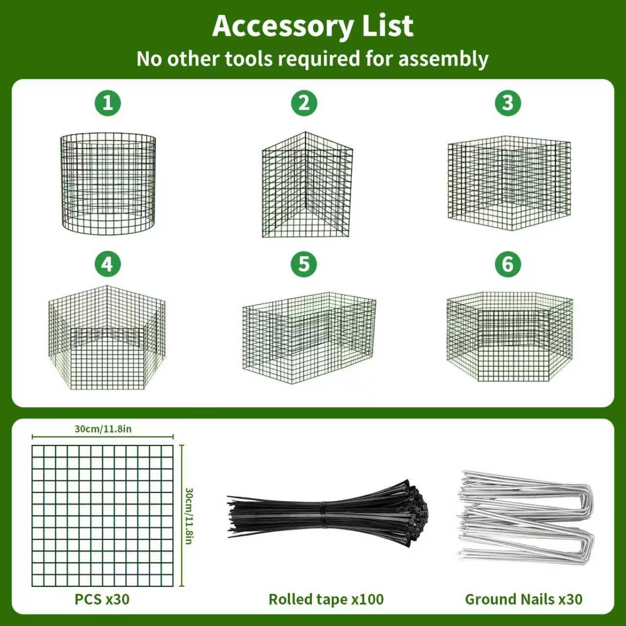 10 Packs Round Plant Protector from Animals,Metal Wire Mesh Garden Plant Cages for Outdoor Gardening Supplies, Garden Protection Rabbits Chickens Ducks for Vegetables, Flowers, Shrubs (12'' x 12'')