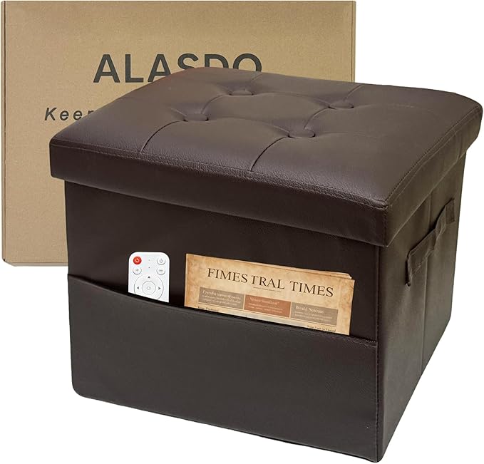 ALASDO Storage Ottoman Footrest Stool Small Ottoman
