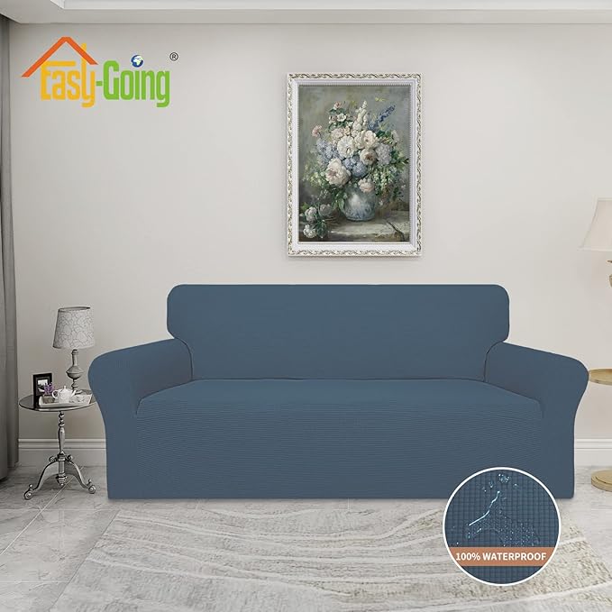 Easy-Going 100% Waterproof Couch Cover, Dual Waterproof Sofa Cover, Stretch