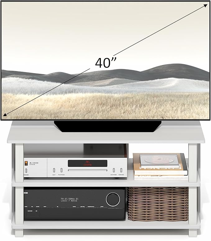 Furinno Sully TV Stand, 3-Tier Rectangular Entertainment Center
