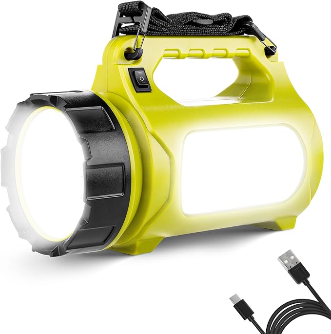 LE Rechargeable LED Lantern, Camping Essentials, 1000LM, 5 Light Modes, IPX4 Waterproof, Lantern Flashlight for Hurricane Emergency, Hiking, Home and More, USB Cable Included